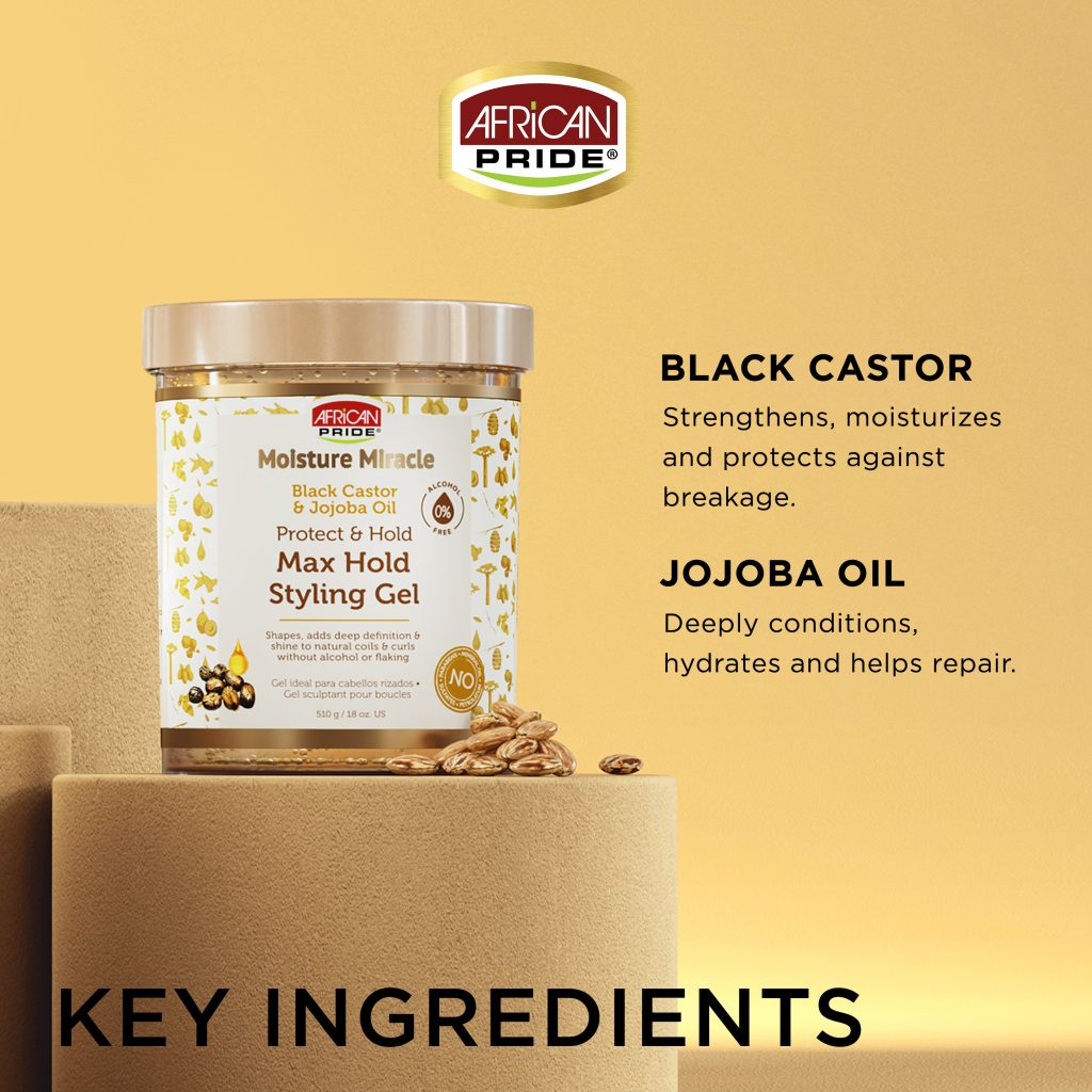 African Pride - Moisture Miracle Gel Black Castor Oil 18oz