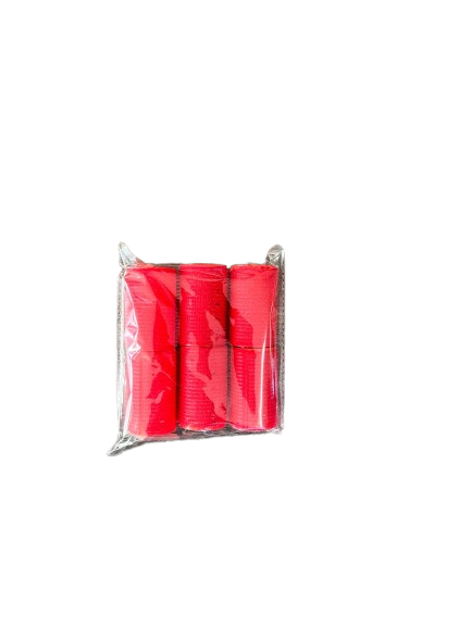Mini self grip hair rollers cling Colour: Red