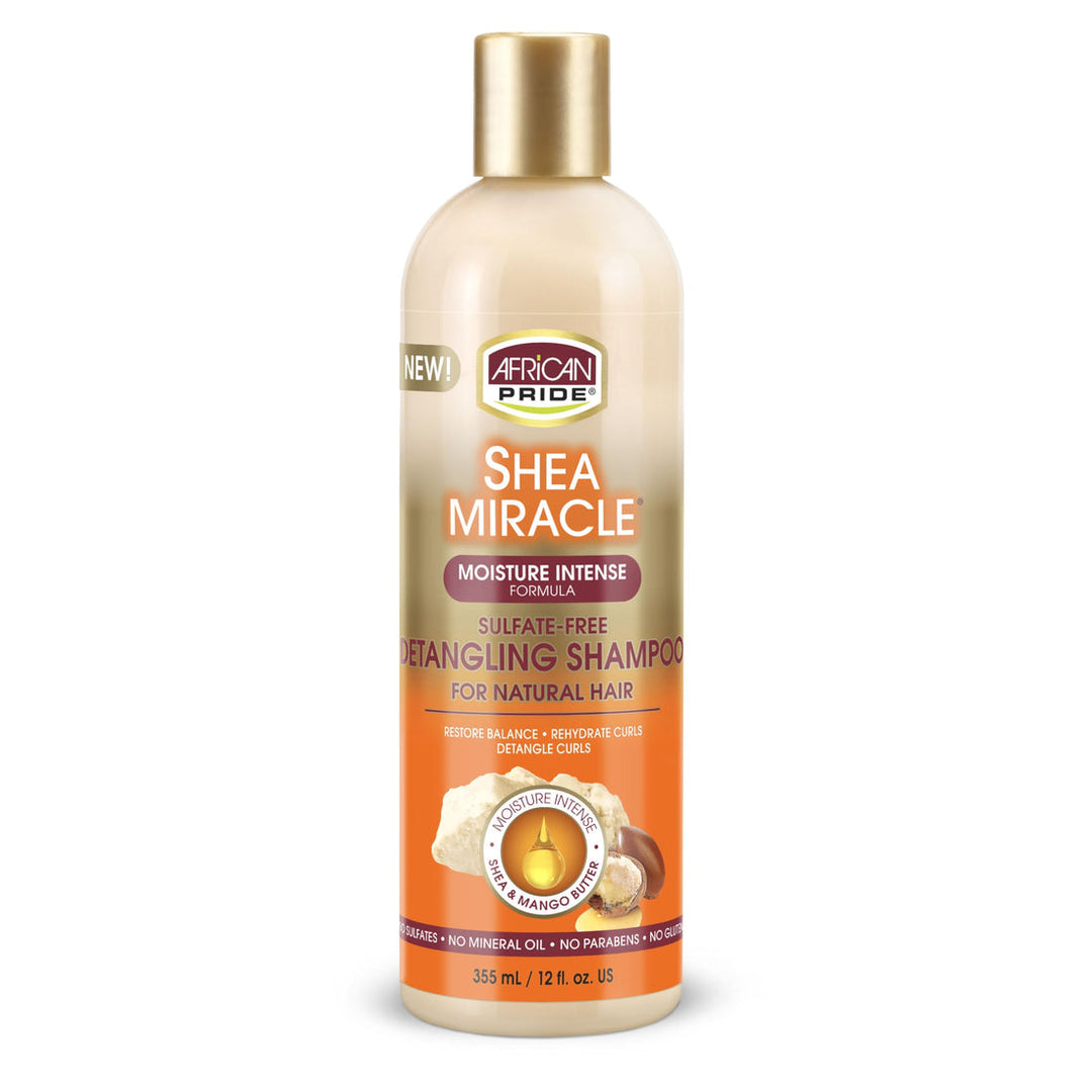 African Pride Shea Butter Miracle Moisture Intense Detangling Shampoo 12oz 12 Pack