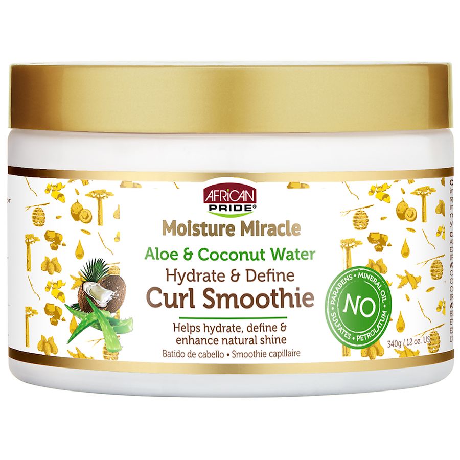 African Pride Moisture Miracle Aloe &amp; Coconut Water Hydrate &amp; Define Curling Smoothie 12oz