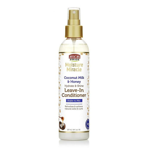 African Pride Moisture Miracle Coconut Milk & Honey Leave–In Conditioner 8 Oz