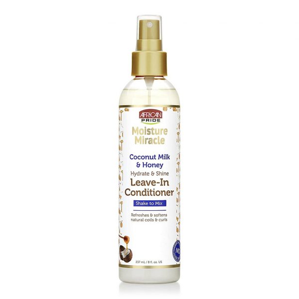 African Pride Moisture Miracle Coconut Milk & Honey Leave–In Conditioner 8 Oz
