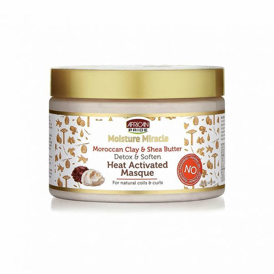 African Pride Moisture Miracle Moroccan Clay & Shea Butter Masque 12 Oz