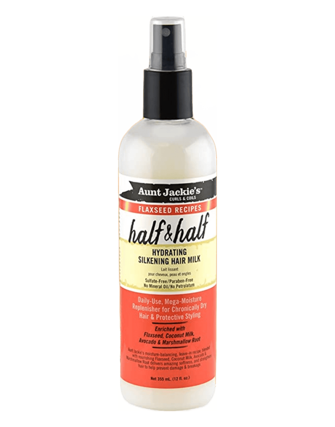 Aunt Jackie's Flaxseed Half & Half Hydrating Silkening Hair Milk 12oz