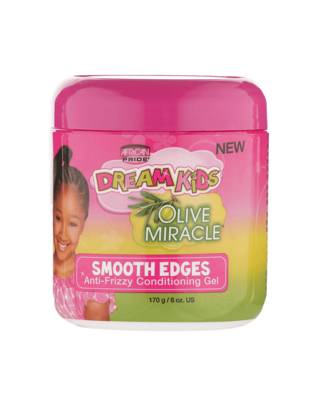 African Pride Dream Kids Olive Miracle Smooth Edges Anti-Frizzy Conditioning Gel 6oz