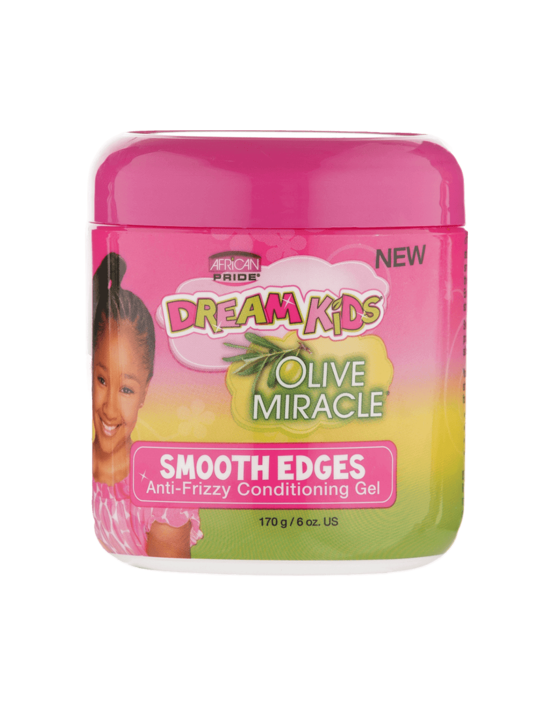 African Pride Dream Kids Olive Miracle Smooth Edges Anti-Frizzy Conditioning Gel 6oz