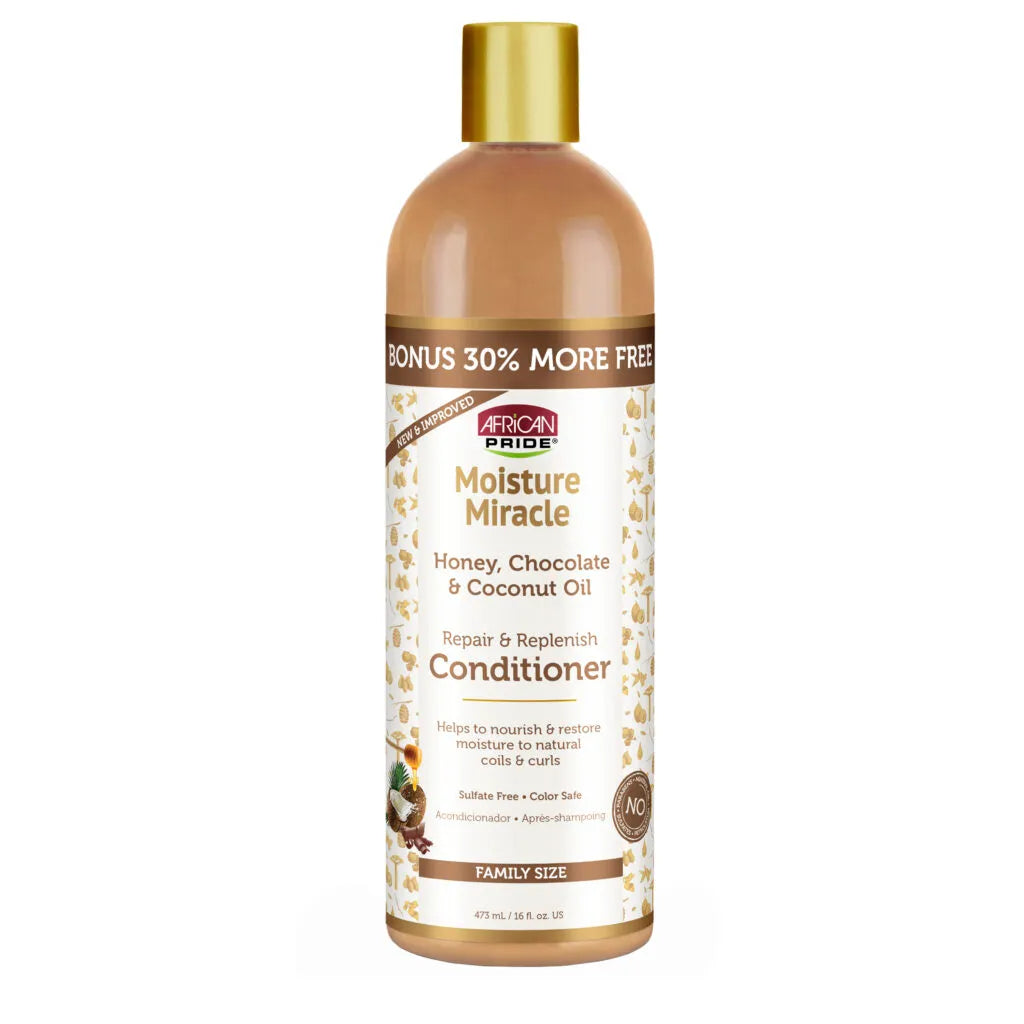 African Pride Moisture Miracle Honey Chocolate & Coconut Oil Nourish & Restore Conditioner 16oz