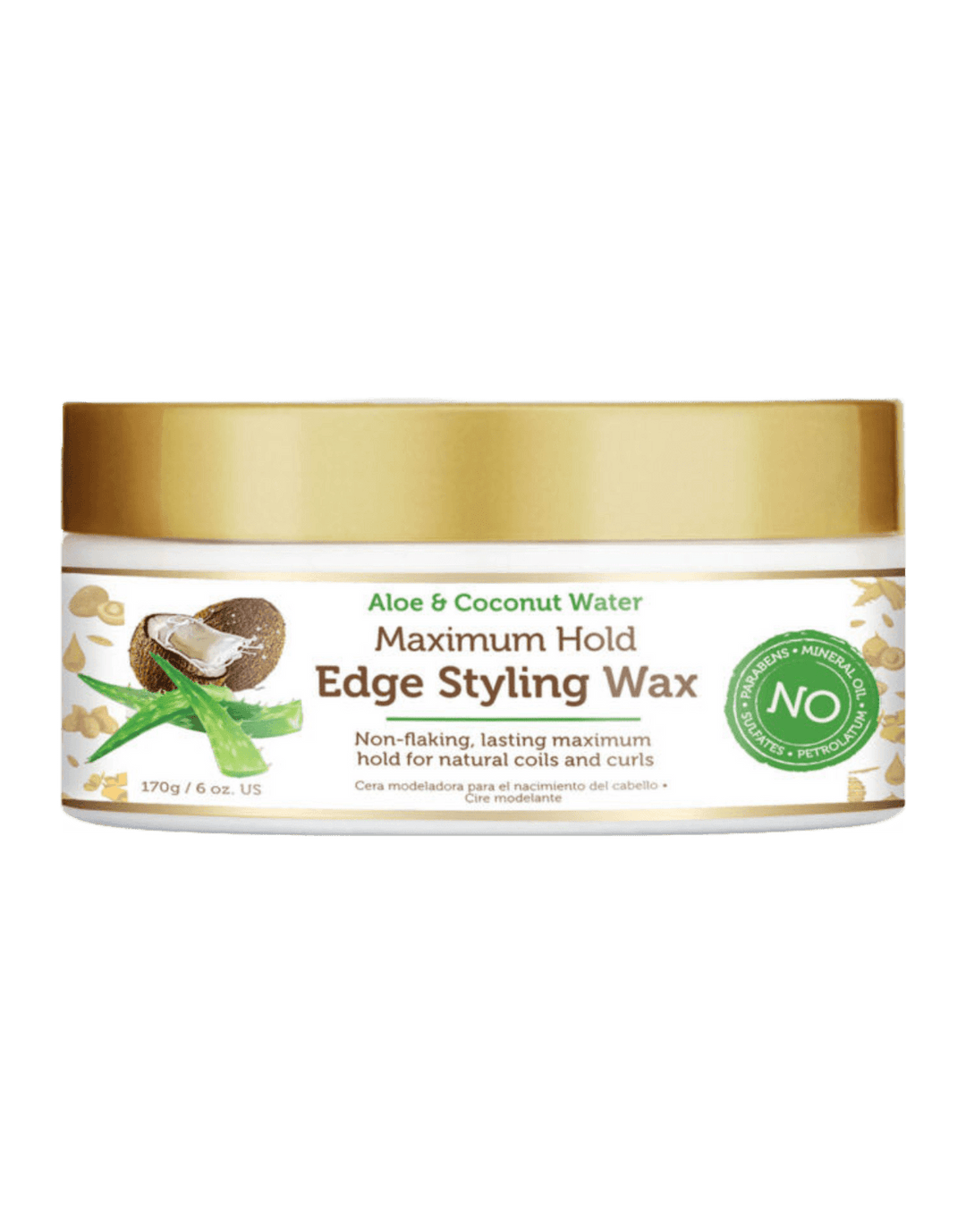 African Pride Moisture Miracle Aloe &amp; Coconut Water Maximum Hold Edge Styling Wax 6oz