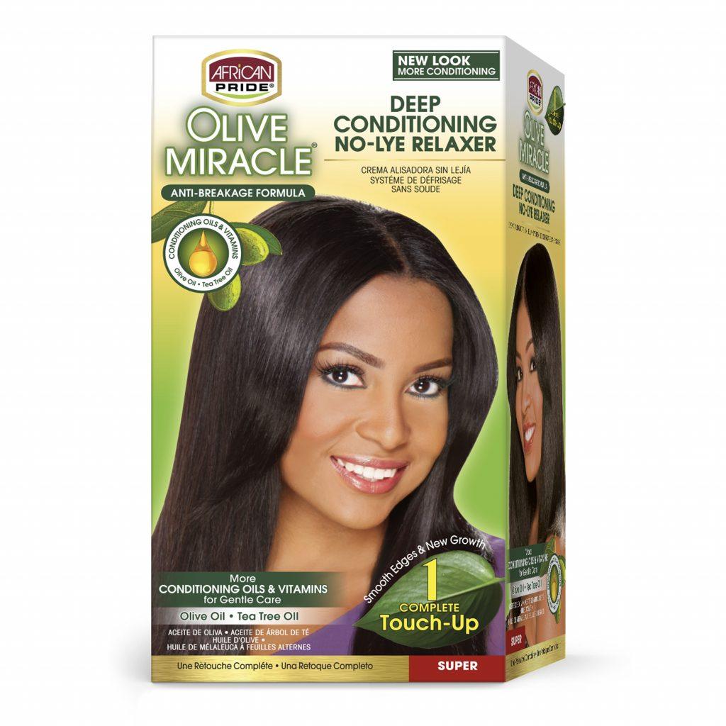African Pride Olive Miracle Deep Conditioning No-Lye Relaxer Super 1 Touch-Up Application