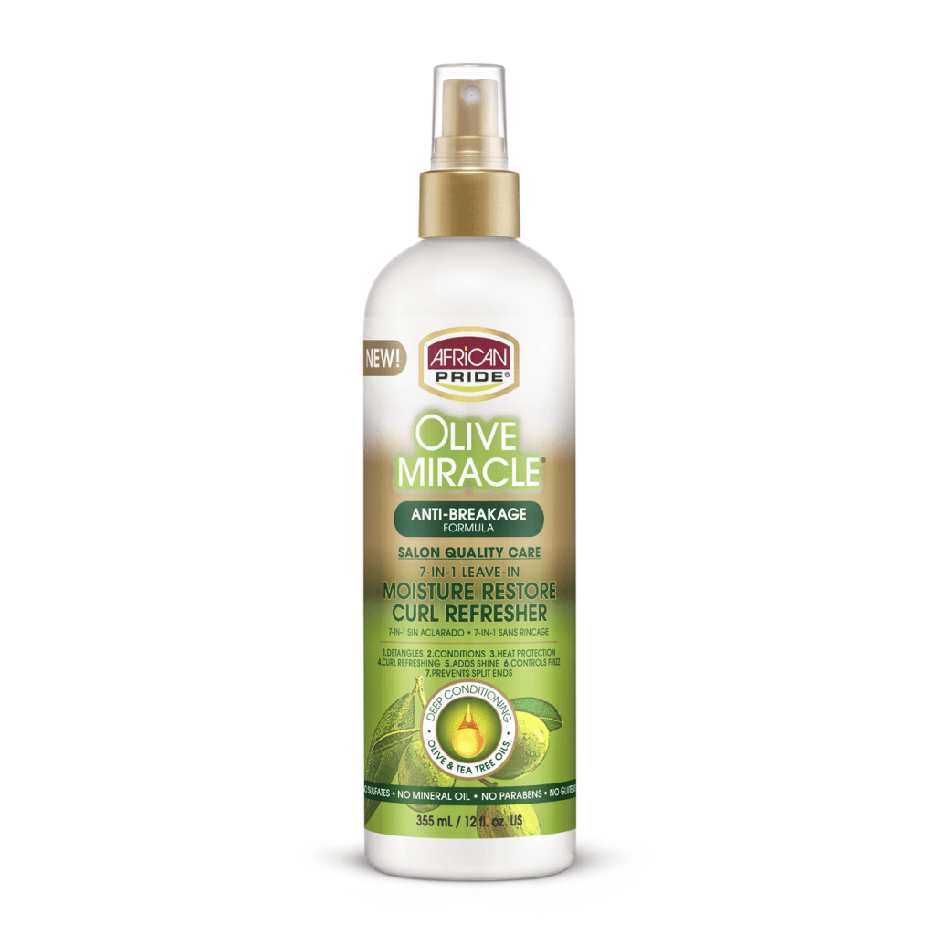 African Pride Olive Miracle Moisture Restore Curl Refresher 12oz