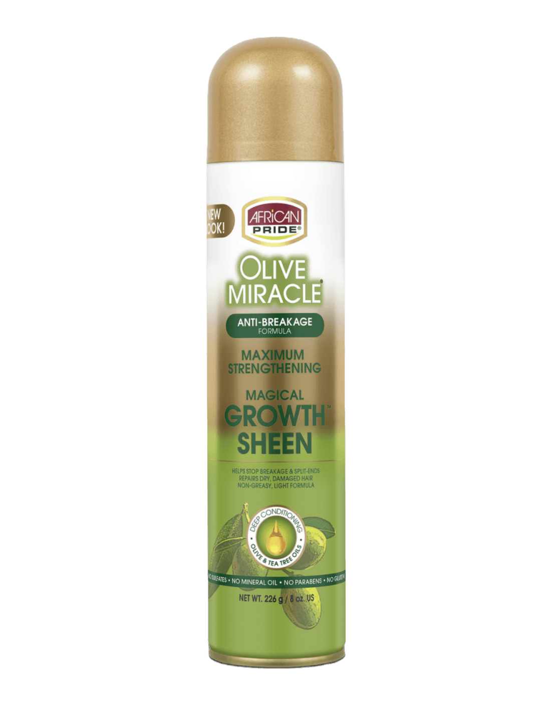 African Pride Olive Miracle Magical Growth Sheen Spray 8oz