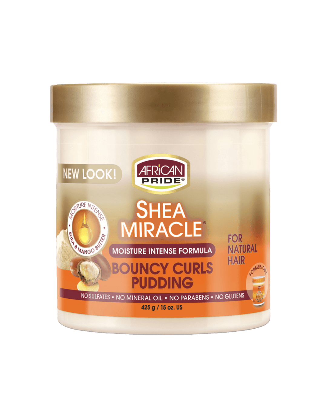 African Pride Shea Butter Miracle Moisture Intense Bouncy Curls Pudding 15oz