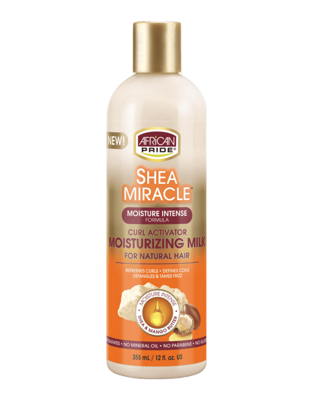 African Pride Shea Butter Miracle Moisture Intense Silky Curls Hair Moisturizer 12oz