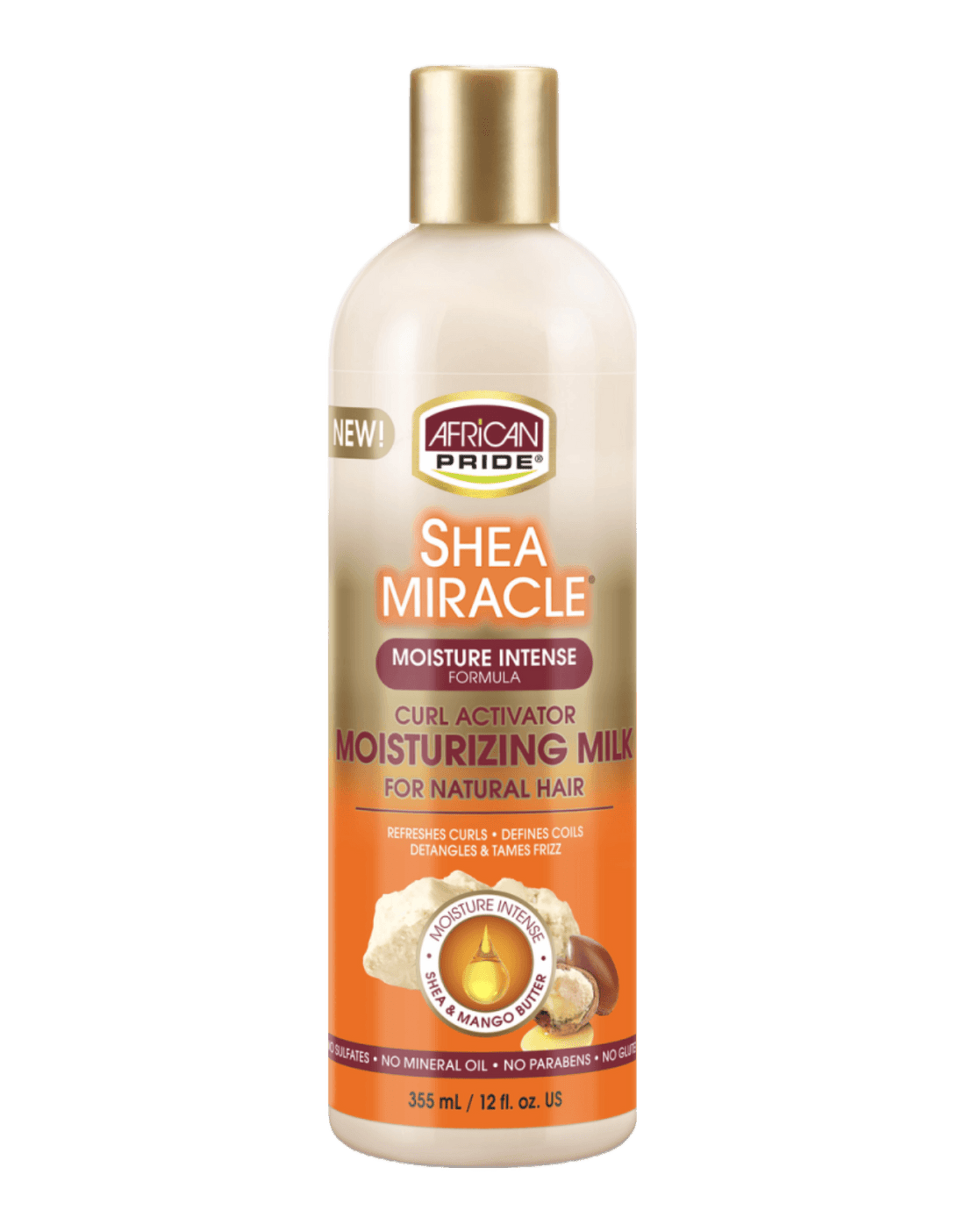 African Pride Shea Butter Miracle Moisture Intense Silky Curls Hair Moisturizer 12oz