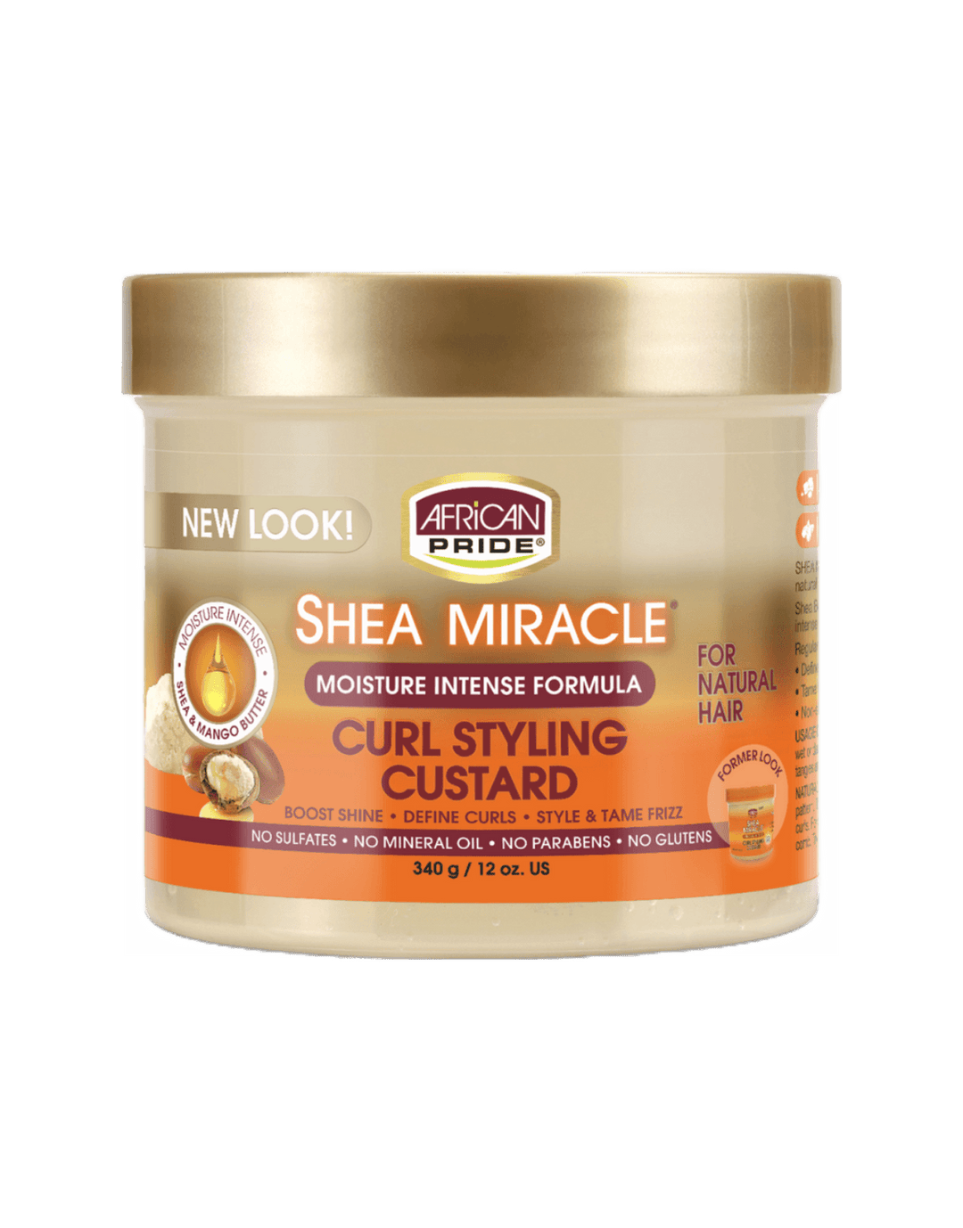African Pride Shea Butter Miracle Curl Styling Custard 12oz