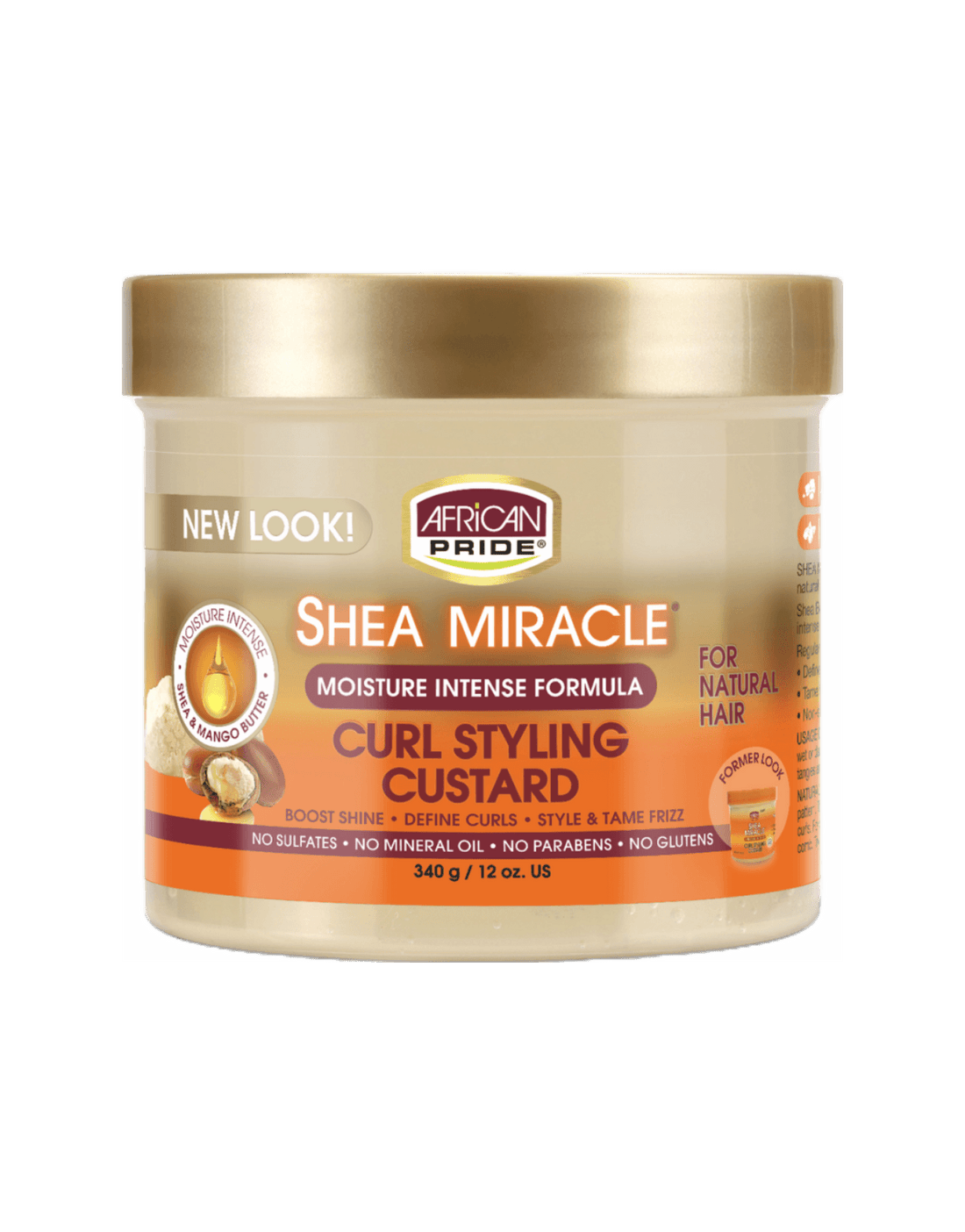 African Pride Shea Butter Miracle Curl Styling Custard 12oz