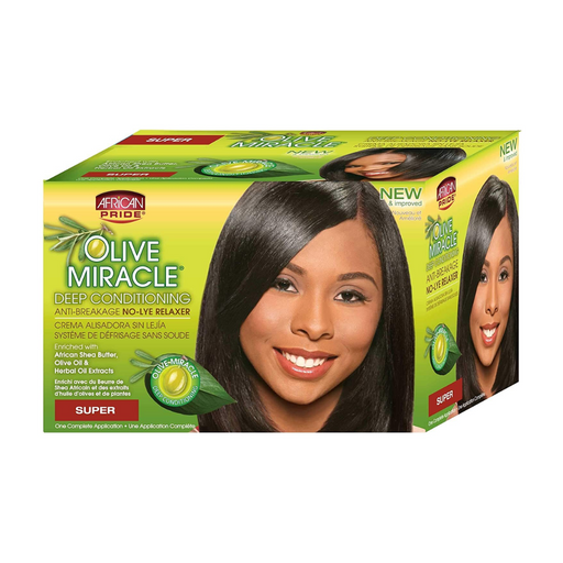 African Pride Olive Miracle Deep Conditioning No-Lye Relaxer Super