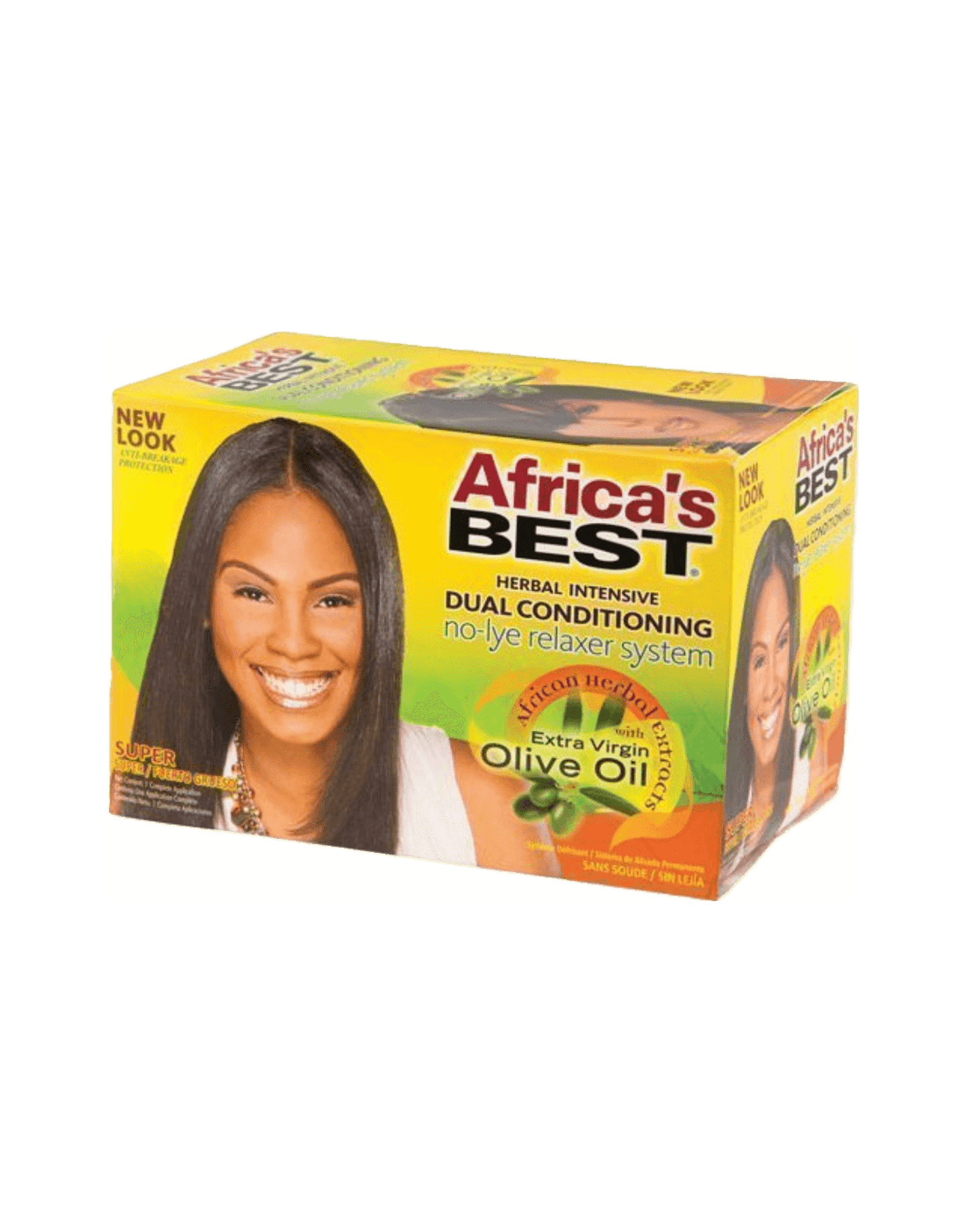 Africa's Best Herbal Intensive Dual Conditioning No-Lye Relaxer System Kit Super