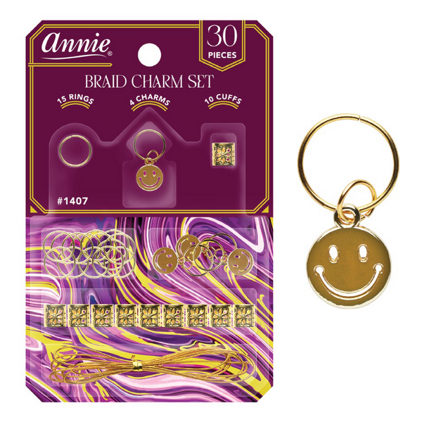 Annie Braid Charm Set Smiley Face