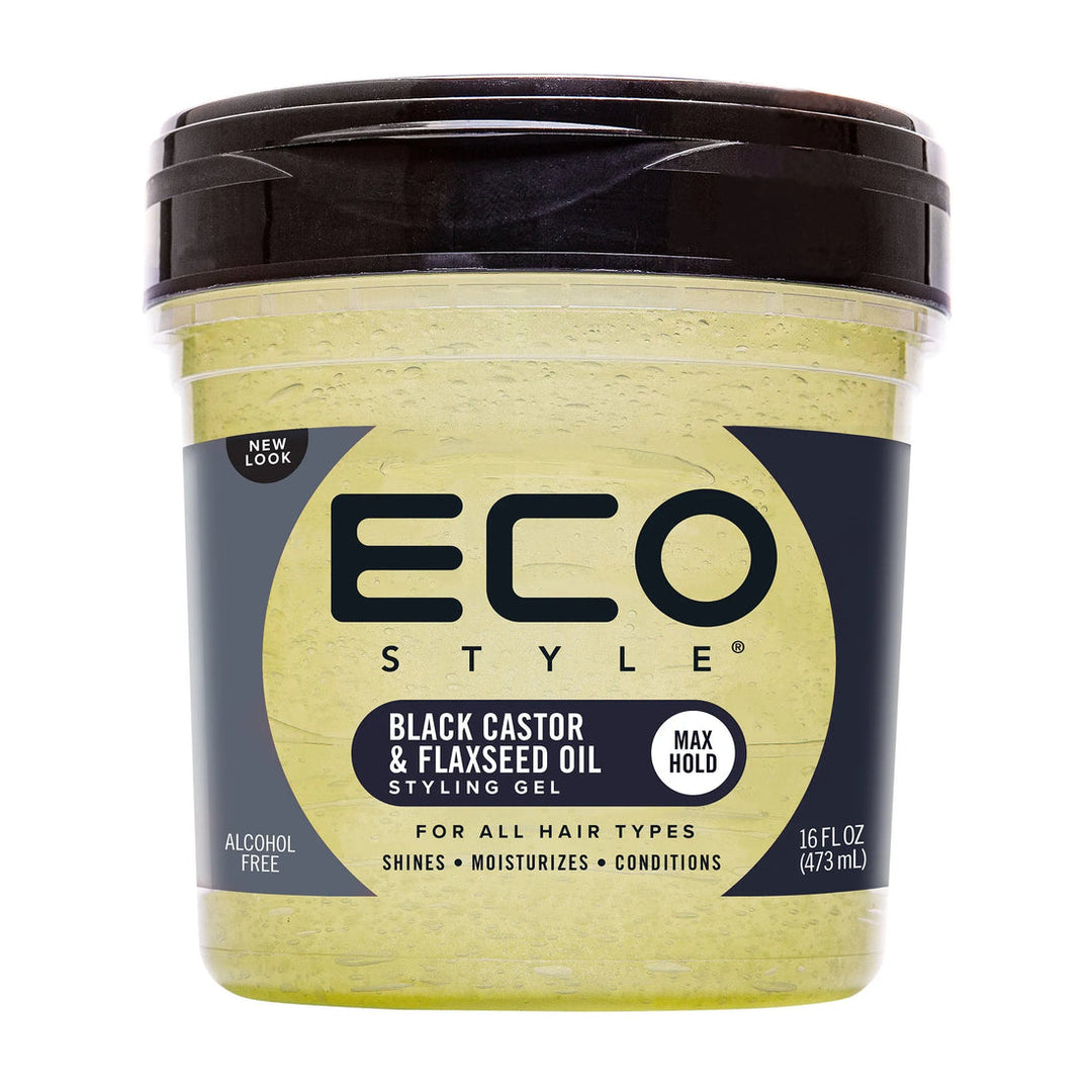 Eco Style Black Castor & Flaxseed Oil Styling Gel Max Hold 16oz