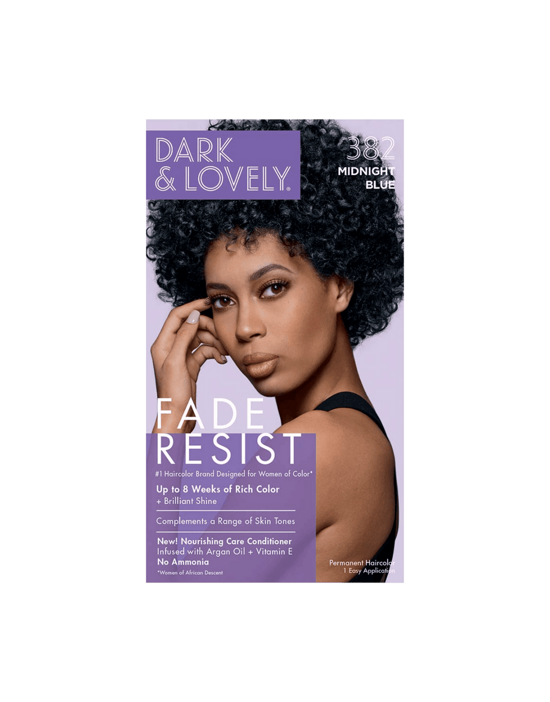 Dark &amp; Lovely Fade Resist Rich Conditioning Permanent Hair Color Midnight Blue