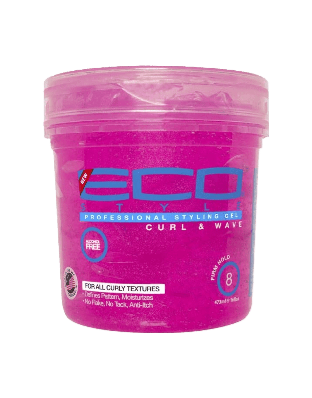 Eco Style Curl &amp; Wave Styling Gel Firm Hold Pink 16oz