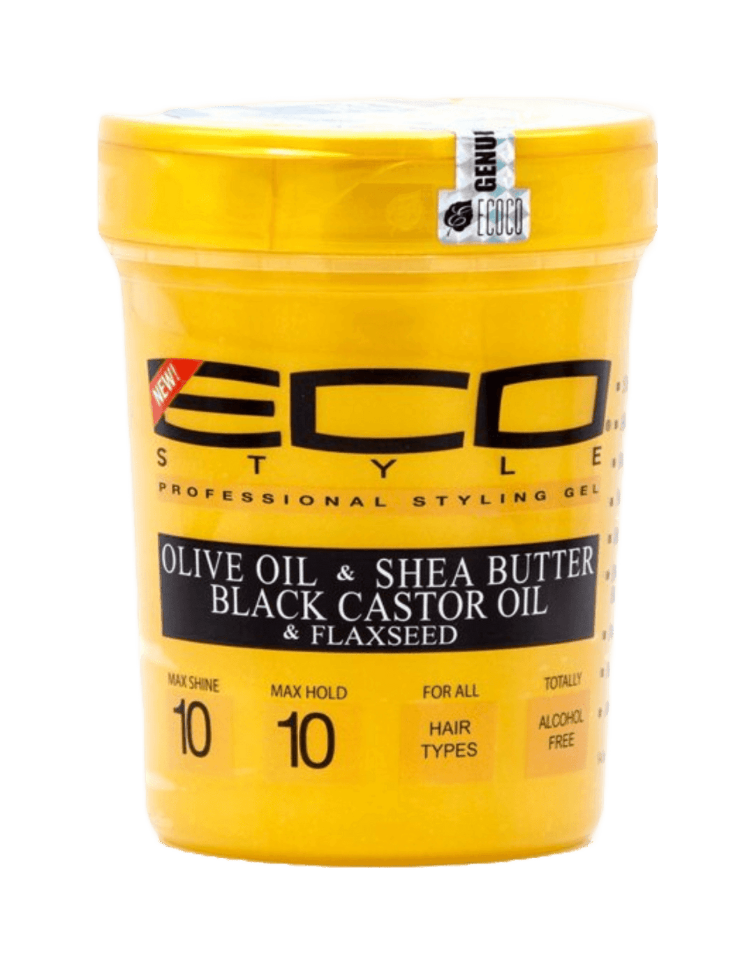 Eco Style Gold Styling Gel Olive Oil & Shea Butter Black Castor Oil & Flaxseed 32oz