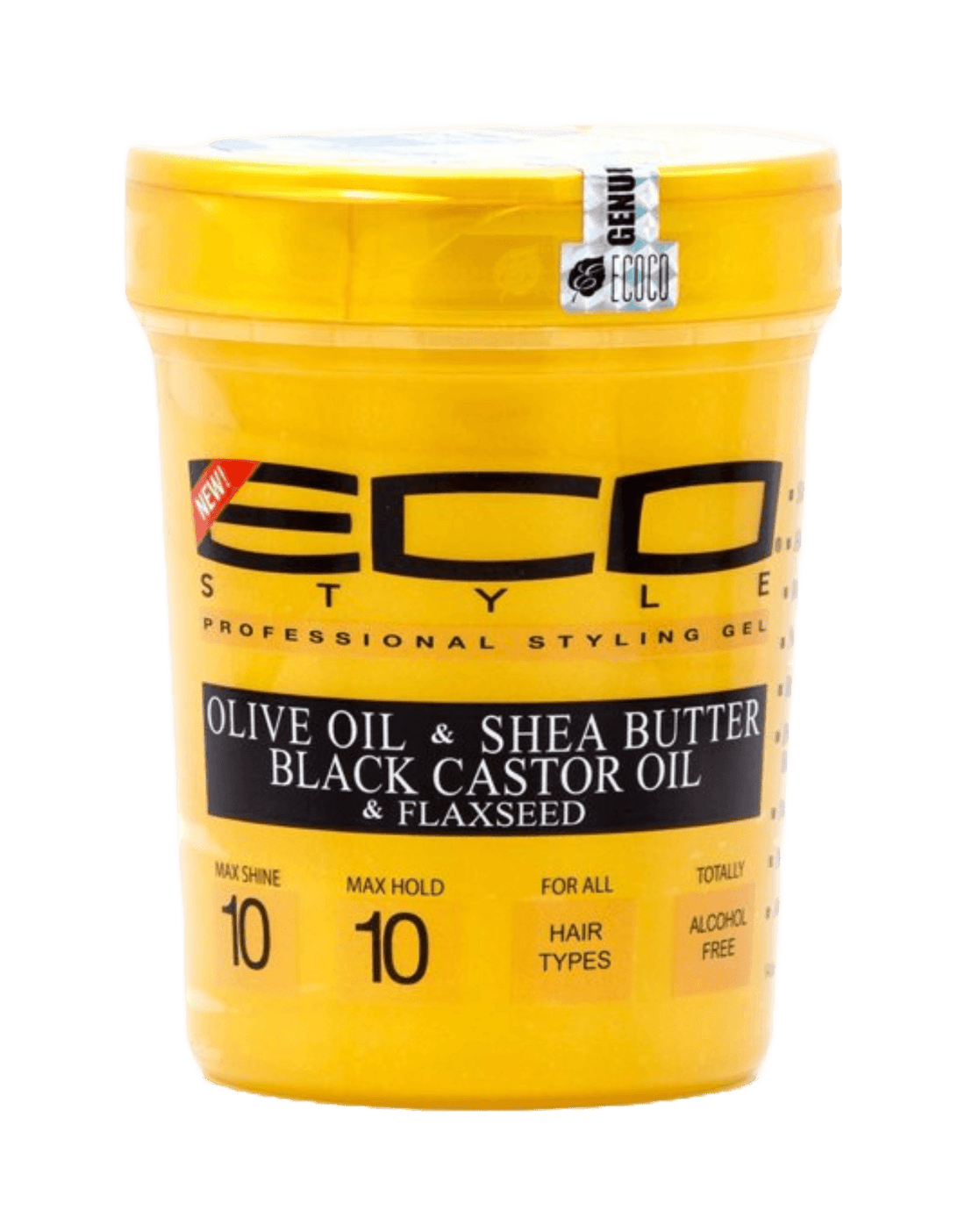 Eco Style Gold Styling Gel Olive Oil & Shea Butter Black Castor Oil & Flaxseed 32oz