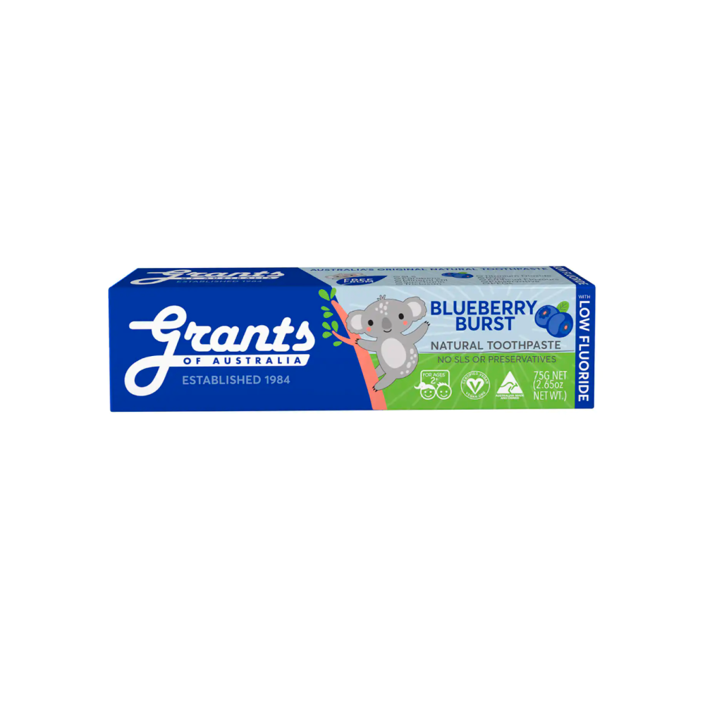 Grants Kids Low Fluoride Natural Toothpaste Blueberry Burst 75g