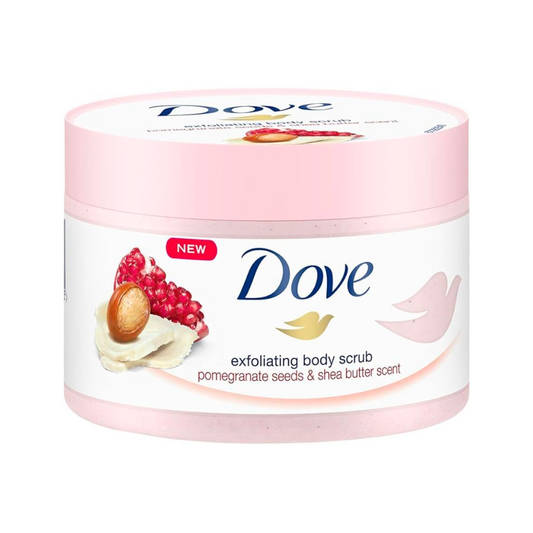 Dove 225ml Exfoliating Body Scrub Pomegranate Seeds and Shea Butter Scent