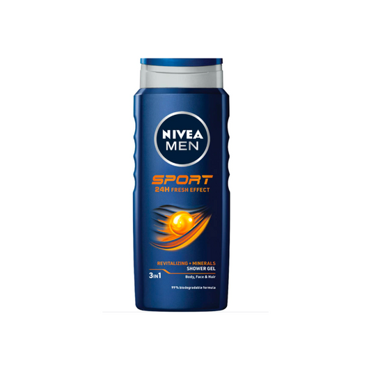 Nivea Men Sport Shower Gel & Body Wash 24 Hour Effect 500mL