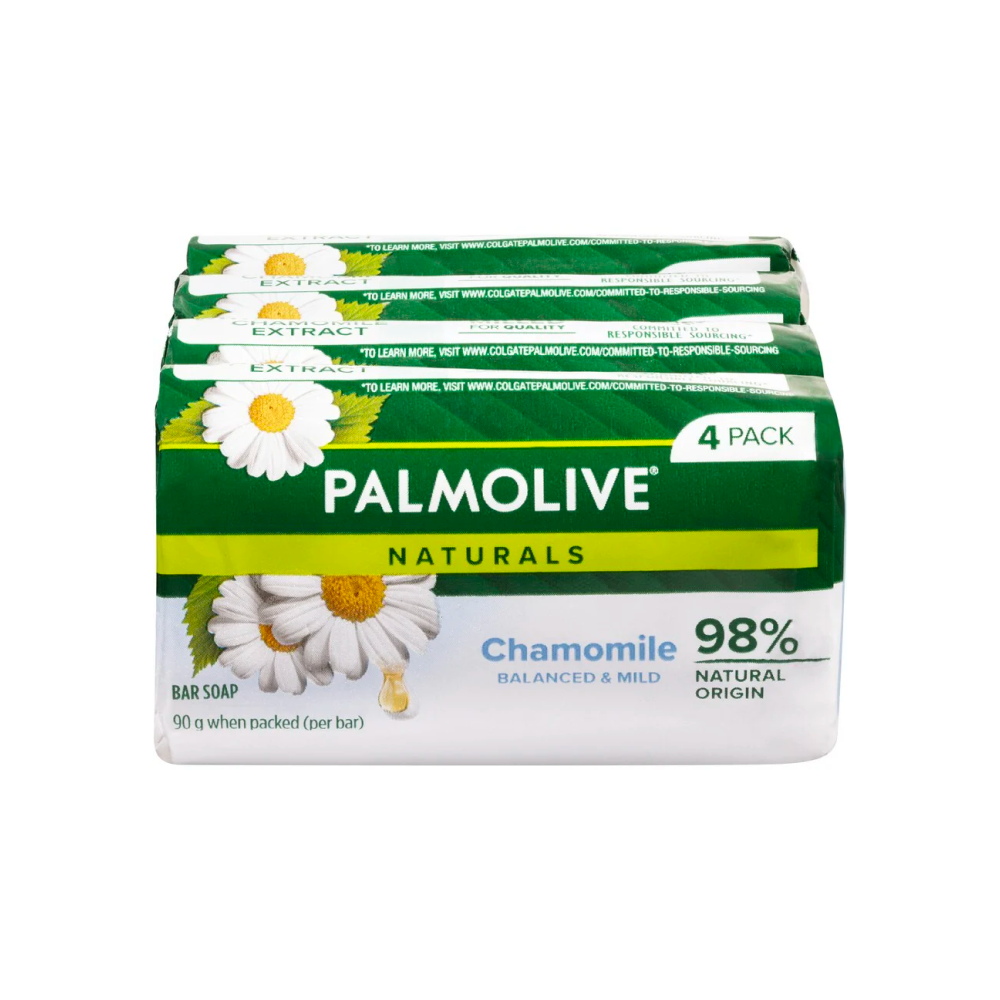 Palmolive Soap Balanced & Mild With Chamomile Extracts 90g Pack of 4's