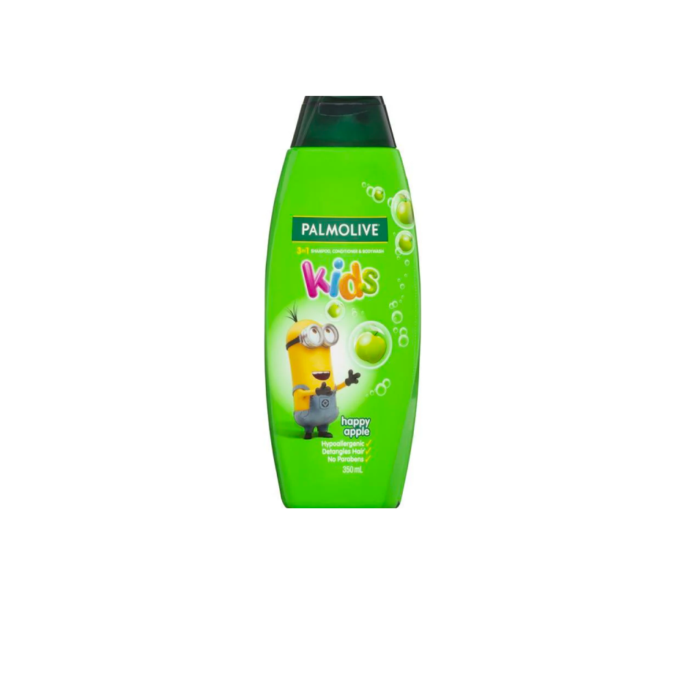 Palmolive Kids 3 in 1 Hypoallergenic Shampoo, Conditioner & Bodywash Happy Apple 350mL