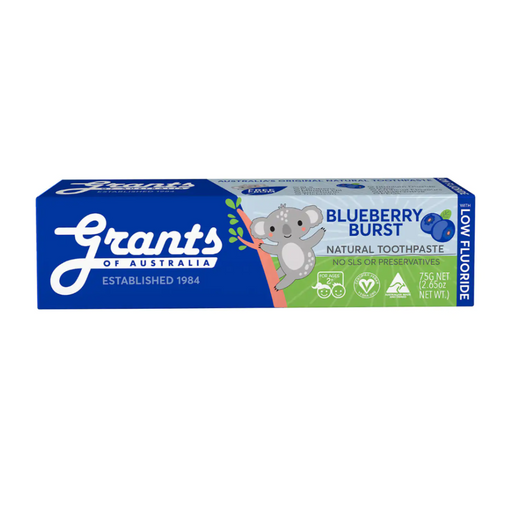 Grants Kids Low Fluoride Natural Toothpaste Blueberry Burst 75g