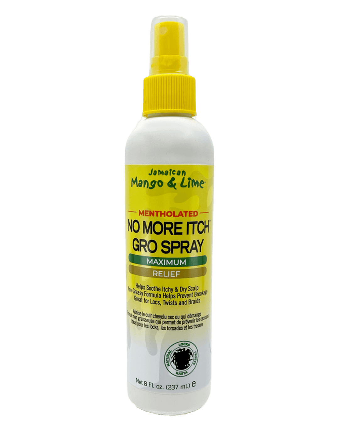 Jamaican Mango & Lime No More Itch Gro Spray Mentholated 8oz