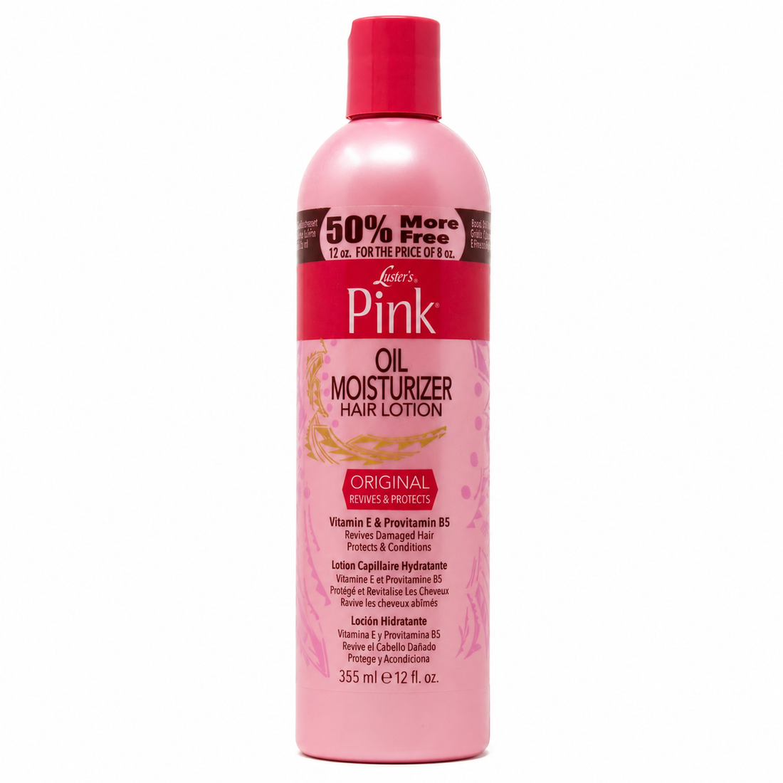 Luster's Pink Original Oil Moisturizer Hair Lotion 8oz Plus 50% More