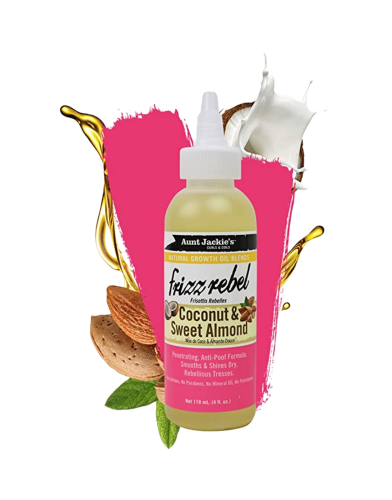 Aunt Jackie's Growth Oil - Frizz Rebel Coconut & Sweet Almond 4oz