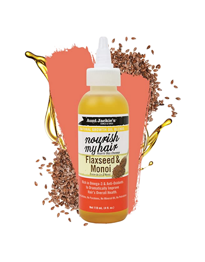 Aunt Jackie's Growth Oil - Nourish My Hair Flaxseed & Monoi 4oz