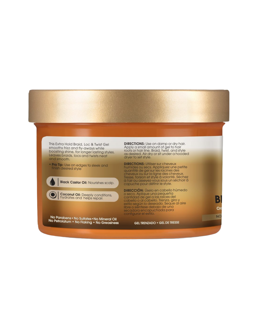 African Pride - Black Castor Miracle Braid Loc &amp; Twist Gel 8oz