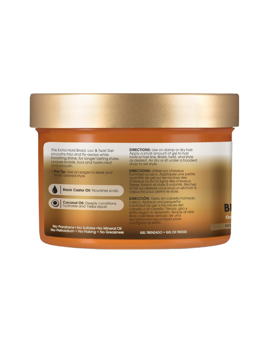 African Pride - Black Castor Miracle Braid Loc & Twist Gel 8oz