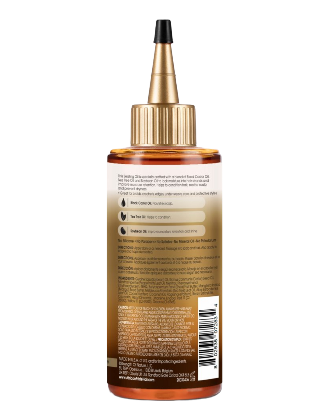 African Pride - Black Castor Miracle Hair &amp; Scalp Sealing Oil 6oz