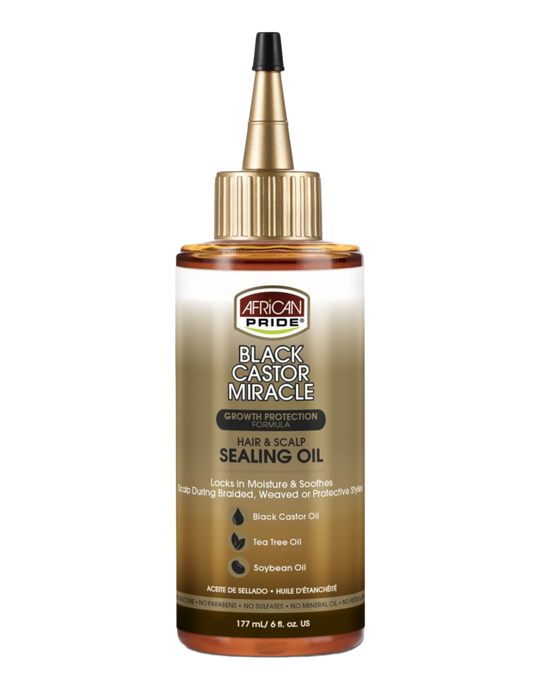 African Pride - Black Castor Miracle Hair &amp; Scalp Sealing Oil 6oz