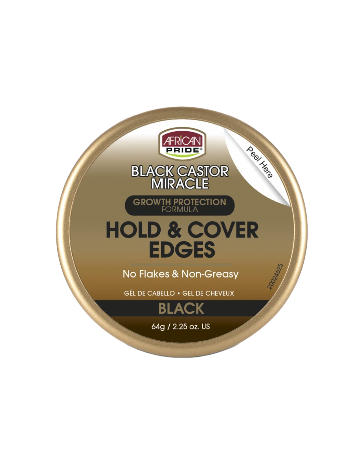 African Pride - Black Castor Miracle Hold & Cover Edges Gel 2.25oz