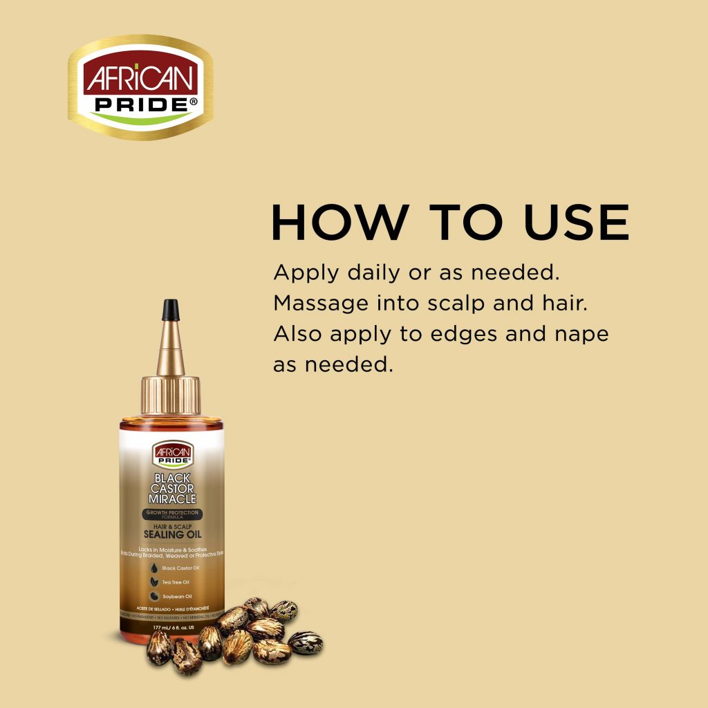 African Pride - Black Castor Miracle Hair &amp; Scalp Sealing Oil 6oz