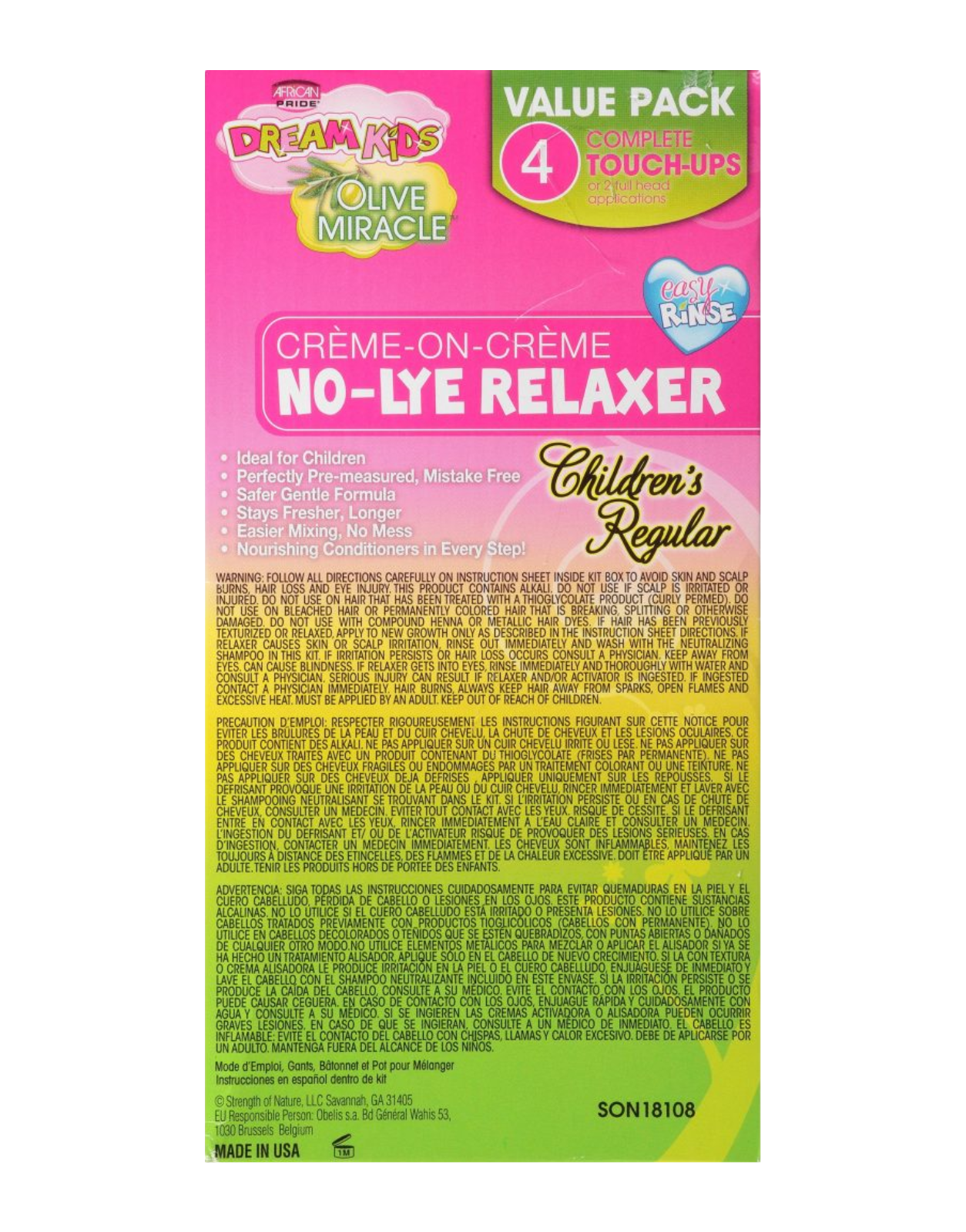 Dream Kids by African Pride - No-Lye Relaxer 4 Touch-Up