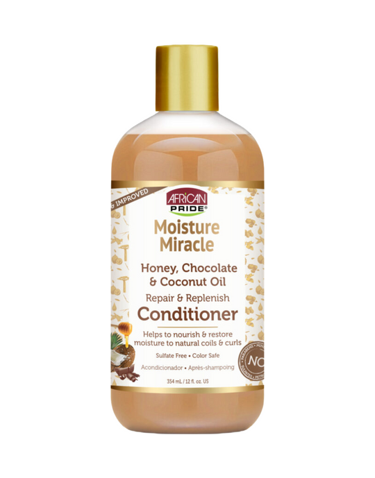 African Pride - Moisture Miracle Honey, Chocolate &amp; Coconut Oil Conditioner 12oz
