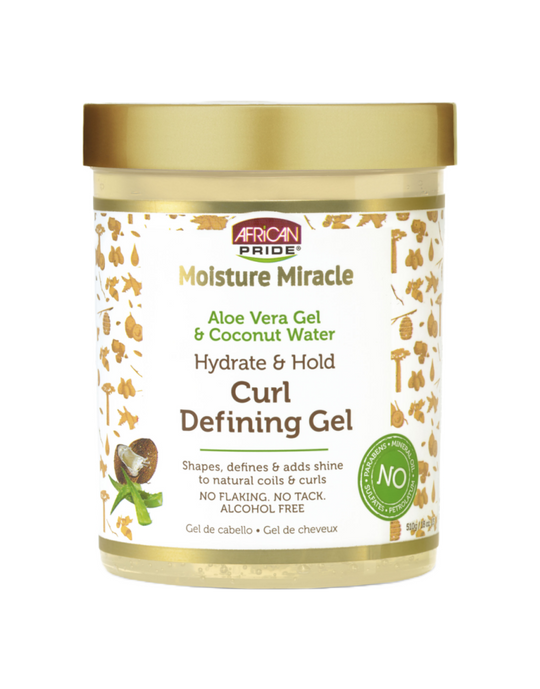 African Pride - Moisture Miracle Aloe &amp; Coconut Water Curl Defining Gel 18oz