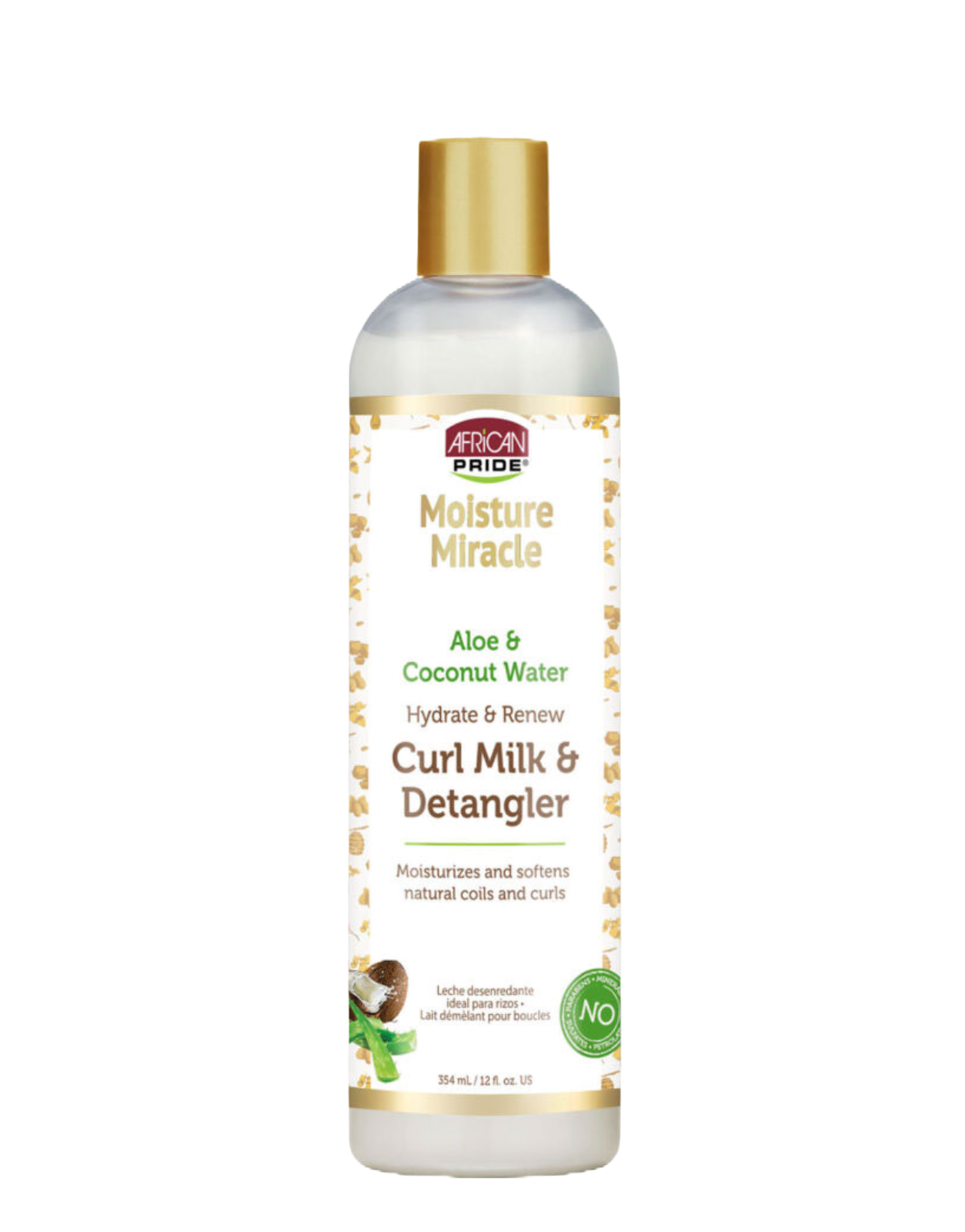 African Pride - Moisture Miracle Hydrate & Renew Curl Milk & Hair Detangler 12oz