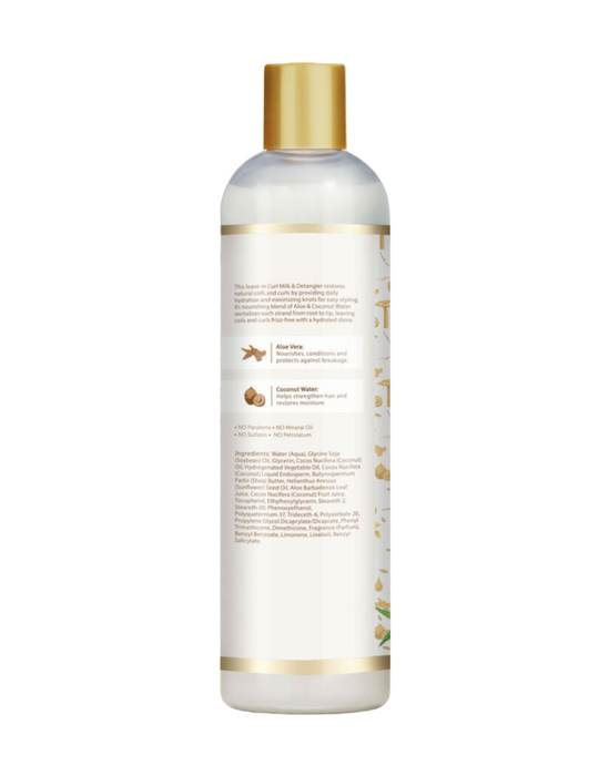 African Pride - Moisture Miracle Hydrate & Renew Curl Milk & Hair Detangler 12oz