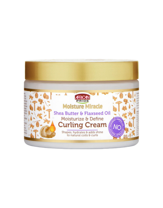 African Pride - Moisture Miracle Shea Butter &amp; Flaxseed Oil Curling Cream 12oz